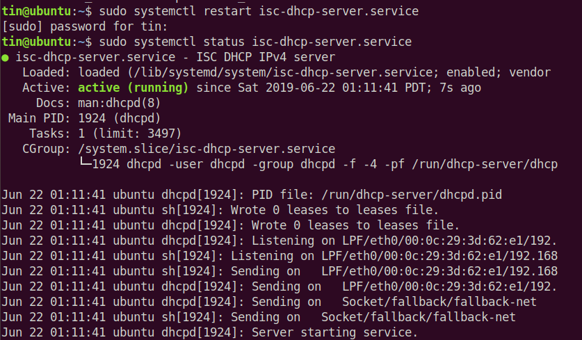 Ubuntu настройка dhcp клиента