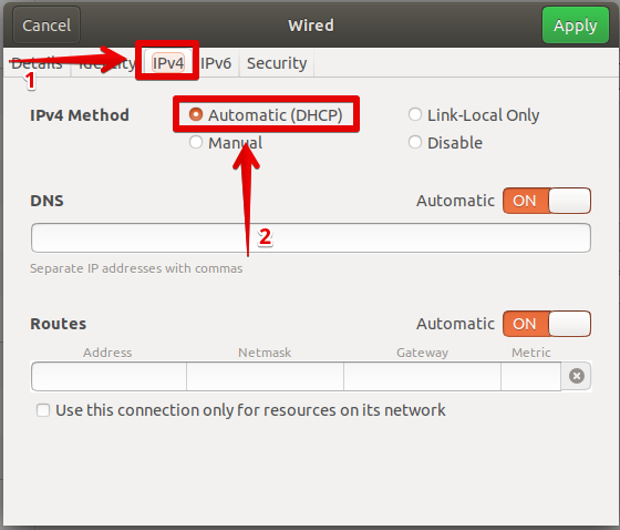 Ubuntu настройка dhcp клиента